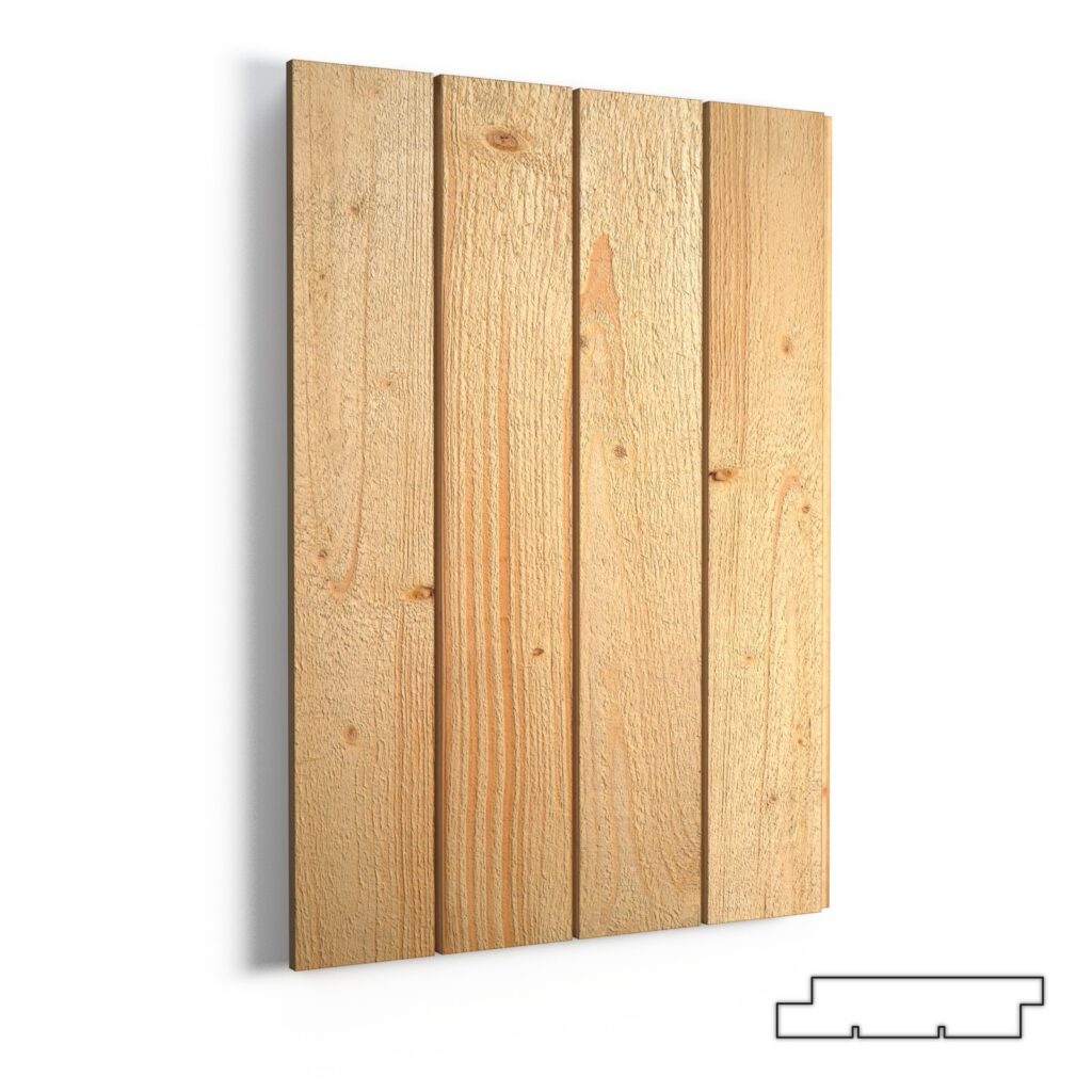 VERTIKALIOS (5mm tarpas)*, 18x95/120mm, šiurkštus pav