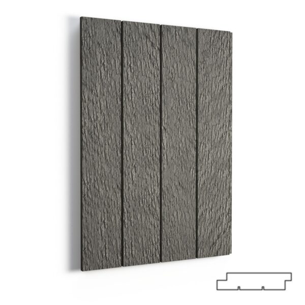 VERTIKALIOS (5mm tarpas)*, 18x95/120mm, šiurkštus pav., spalva RAL 7016