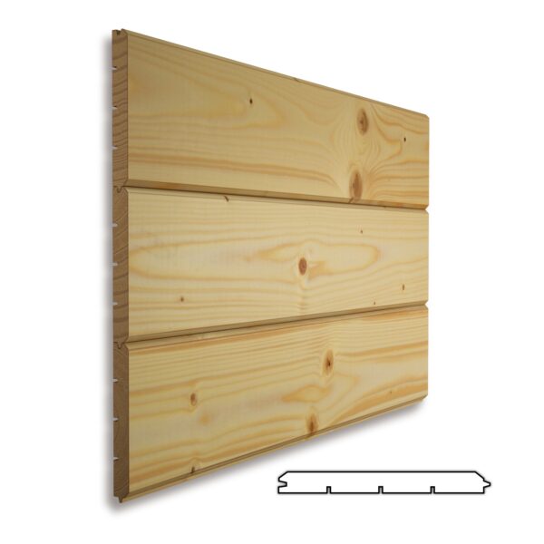 Vidaus dailylentė LYGIOS BE TARPO*, 18x172mm, eglė