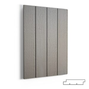 VERTIKALIOS (5mm tarpas)*, 18x95/120mm, šiurkštus pav., spalva RAL 7006